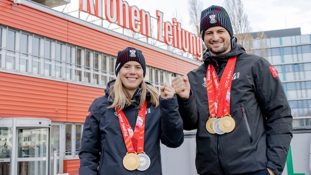 Olympic heroes Katharina Liensberger and Johannes Strolz are back in the ÖSV national team. (Bild: Urbantschitsch Mario)