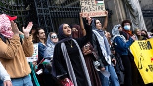 2024: „Woke“ US-Studenten verwehren Juden den Zutritt zur New Yorker Columbia-Universität. (Bild: Getty Images/APA/Getty Images via AFP/GETTY IMAGES/Michael M. Santiago)