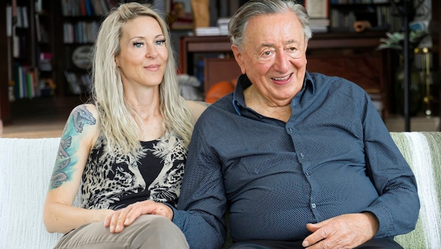 From the left: Simone Lugner and Richard Lugner now work together in the famous Viennese shopping center. (Bild: Reinhard Holl)