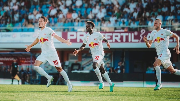 Amar Dedic, Amankwah Forson and Strahinja Pavlovic (from left). (Bild: 2023 FC Red Bull Salzburg)