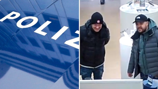 The police are on the lookout for these two men. (Bild: Uta Rojsek-Wiedergut, Polizei Tirol)
