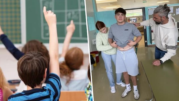 Helmut Petter-Weißenbacher (re.) ist der einzige Quereinsteiger auf seiner Schule. (Bild: Krone KREATIV/contrastwerkstatt – stock.adobe.com, zVg, Krone KREATIV)