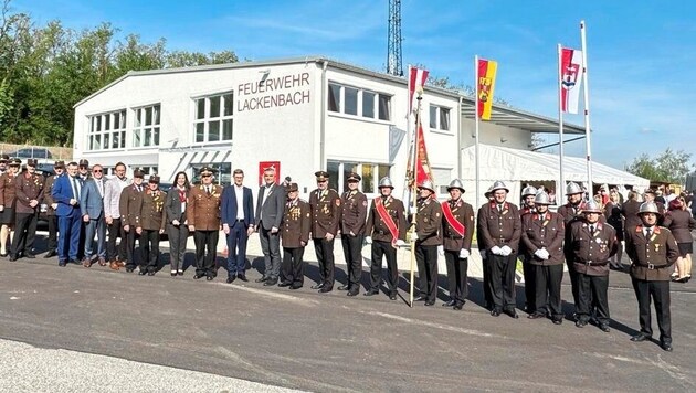 The opening of the fire station in Lackenbach was celebrated on Saturday. (Bild: Christian Schulter)