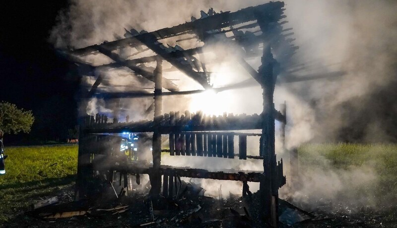 Neun Stöcke sollen in der abgebrannten Hütte aufgestellt gewesen sein. Sie wurden völlig zerstört. (Bild: DOKU-NÖ)