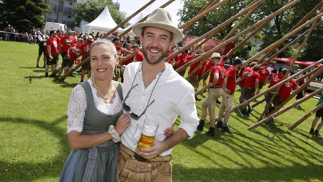 Johnny Balchin alias „The Austrian Kiwi“ und Freundin Maria Padinger standen auch für den „Krone“-Fotografen vor der Linse (Bild: Markus Tschepp/Tschepp Markus)