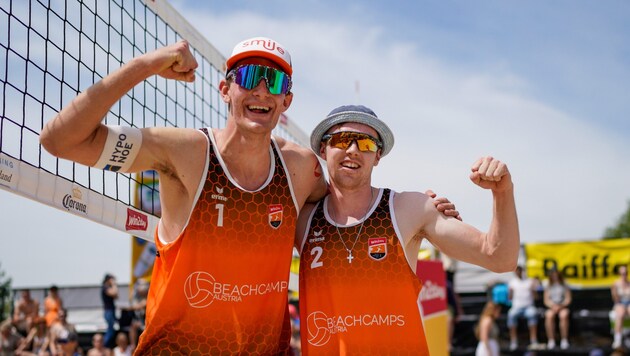 Timo Hammarberg and Jakob Reiter were able to celebrate in Burgenland. (Bild: GEPA pictures)