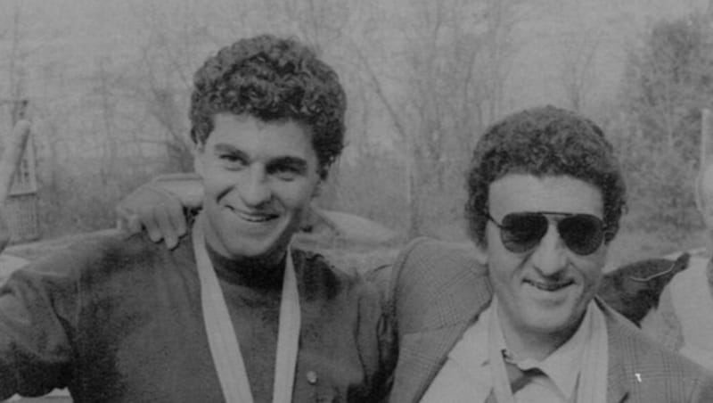 Alberto Tomba mit Vater Franco (Bild: FISI)