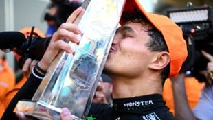 Lando Norris, der glückliche Sieger des GP von Miami. (Bild: Getty Images/APA/Getty Images via AFP/GETTY IMAGES/CLIVE MASON)