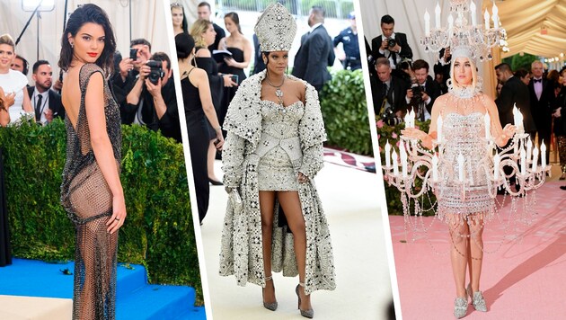 İşte tüm zamanların en çok konuşulan Met Gala görünümleri. (Bild: Action Press / picturedesk.com APA/AFP/GETTY IMAGES/Neilson Barnard APA/Theo Wargo Krone KREATIV,)