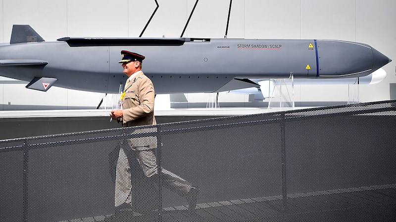 Archivbild aus dem Jahr 2018: Eine Storm-Shadow-Rakete der britischen Luftwaffe (Bild: APA/AFP/BEN STANSALL)