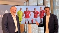 Doskozil und Tunkel stellten das Public-Viewing-Programm während der EURO unserer Nationalelf vor. (Bild: Grammer Karl/Karl Grammer)