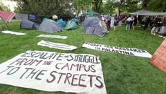 Laut der Österreichischen HochschülerInnenschaft stehen antisemitische Gruppen hinter dem Protestcamp in Wien. (Bild: Bartel Gerhard)