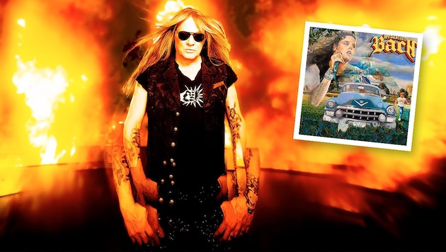 The aesthetics are 80s, as is the sound: on his fifth solo album "Child Within The Man", Sebastian Bach doesn't even try to appear forcedly modern. (Bild: Reigning Phoenix Music, Jim Louvau, Krone KREATIV)