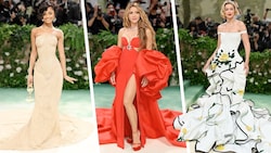 Bei der Met-Gala gab es heuer wieder viele aufregende Roben zu sehen. Tyla, Shakira und Gigi Hadid sorgten etwa für ein Blitzlichtgewitter. (Bild: AFP/Angela WEISS, Getty Images via AFP/GETTY IMAGES/Aliah Anderson, Krone KREATIV)