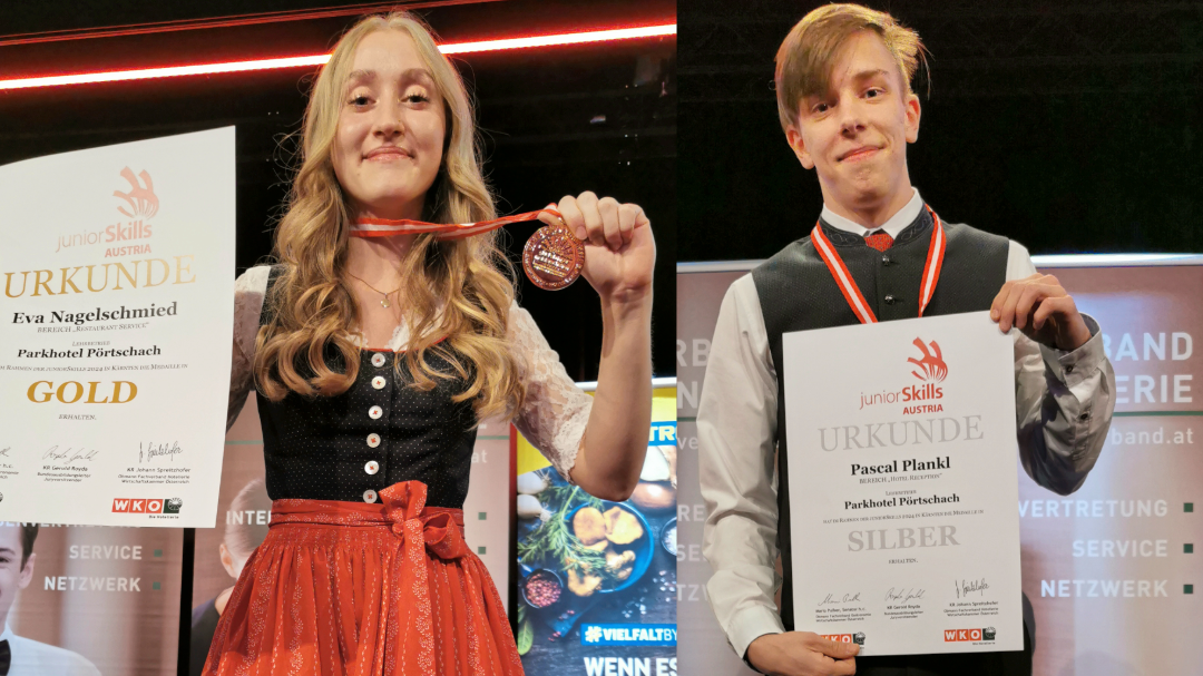 The two apprentices from the Parkhotel in Pörtschach came out on top. (Bild: Parkhotel Pörtschach)