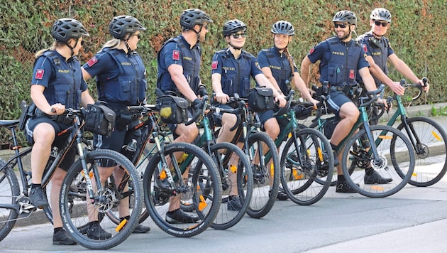 Die Sommeroffensive der Fahrradpolizei hat gestartet (Bild: Christian Jauschowetz)
