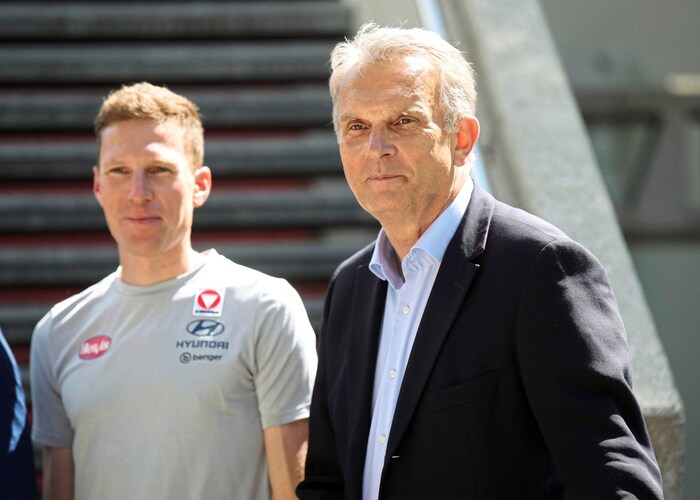 Peter Herzog (li.) ist Botschafter der Lauffestspiele, Marathon-Chef Langer feiert sein ...