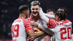 Seit Sommer 2023 steht Benjamin Sesko bei RB Leipzig unter Vertrag. (Bild: APA/AFP/Ronny Hartmann)