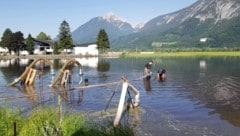 Überflutung in Sichtweite von Schloss Tratzberg. (Bild: ZOOM.TIROL)