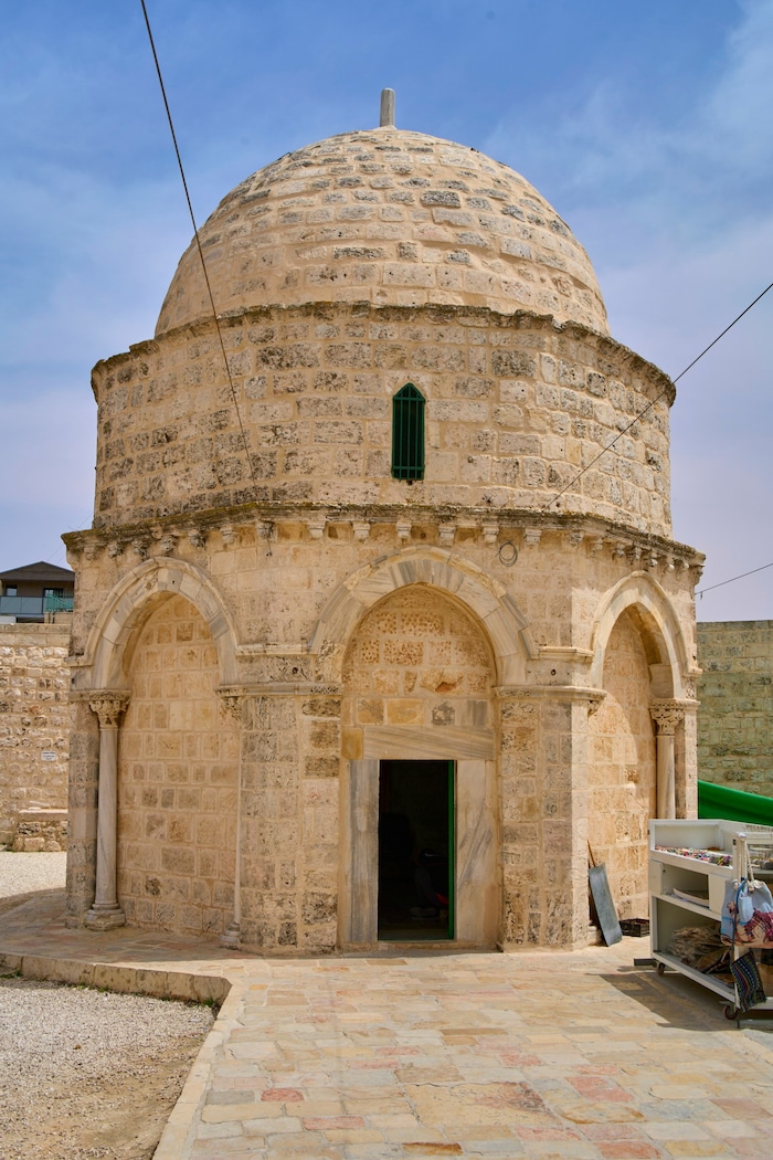 The chapel in Jerusalem containing the rock with the footprint of Jesus.