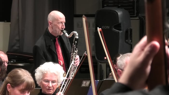 Composer Charly Schmid also performed a solo on the bass clarinet