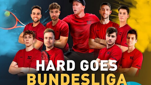 Hard's men are eager for their Budnesliga debut on Saturday. (Bild: Tennisclub Hard)