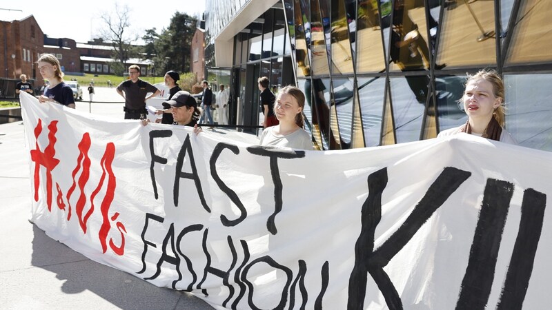 Ein Protest gegen H&M im Mai (Bild: AFP/APA/Christine Olsson)