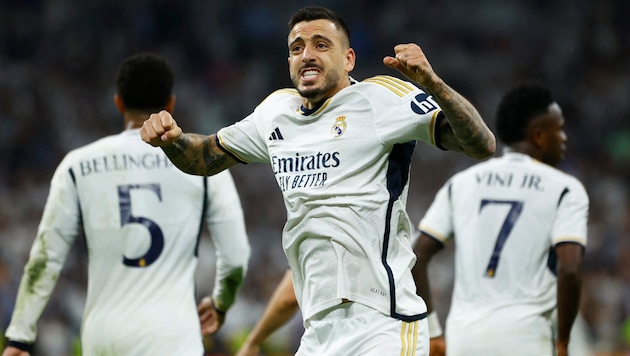 Joselu after his brace for Real Madrid in the Champions League semi-final against FC Bayern Munich ... (Bild: picturedesk.com/Susana Vera / REUTERS / picturedesk.com)