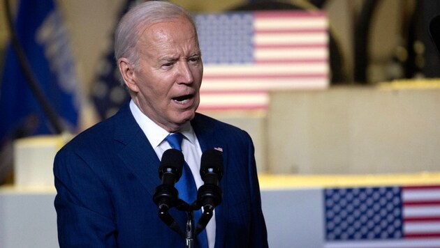 US President Joe Biden (Bild: APA/Getty Images via AFP/GETTY IMAGES/SCOTT OLSON)