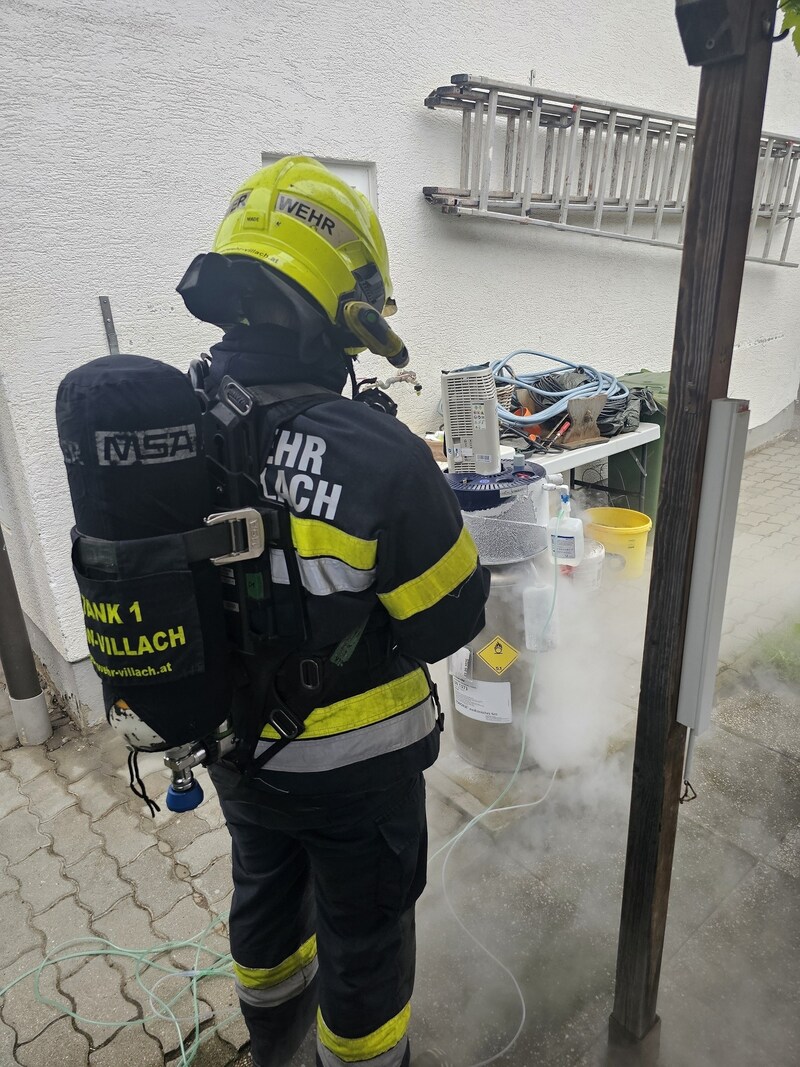 The oxygen escaped from this device. (Bild: HFW Villach)