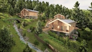 Am Fuße des Stubecks in Gmünd ist derzeit ein kleines Chaletdorf im luxuriösen Stil im ...