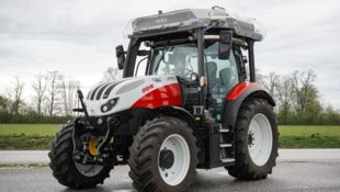 Dieser STEYR-Traktor wird mit einer Brennstoffzelle angetrieben. (Bild: STEYR Traktoren / Julia Hinterdorfer)