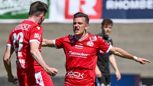 Christian Lichtenberger (right) will be celebrating in the Bundesliga next season. (Bild: GEPA pictures)