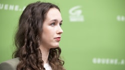 Lena Schilling, Spitzenkandidatin der Grünen für die EU-Wahl im Juni (Bild: APA/TOBIAS STEINMAURER)