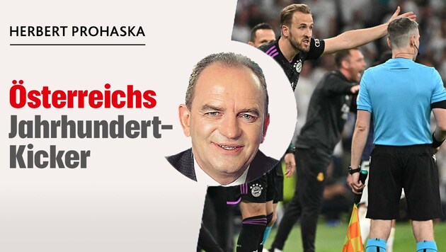 Herbert Prohaska schreibt in seiner Kolumne über den VAR-Wirbel im Champions-League-Halbfinale. (Bild: AFP/APA/JAVIER SORIANO, Krone Kreativ)