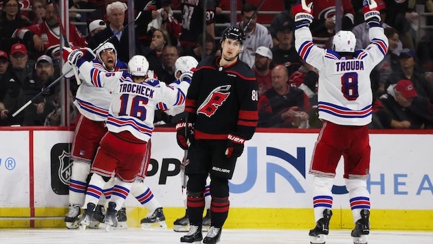 The New York Rangers also won game three against the Carolina Hurricanes. (Bild: APA Pool/APA/Getty Images via AFP/GETTY IMAGES/BRUCE BENNETT)