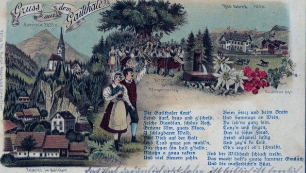 Gruß aus dem Gailthale: Kirchtag am Pfingstmontag in Feistritz im Jahr 1916. (Bild: GailtalMuseum)