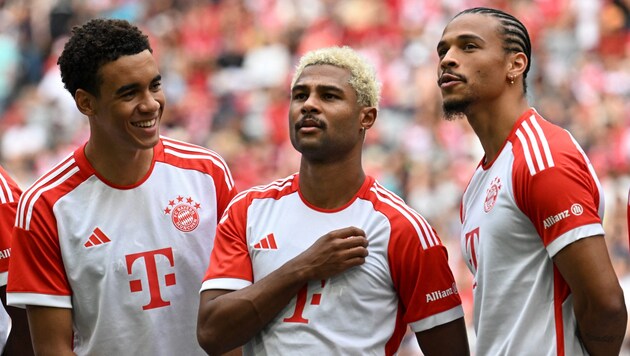 Serge Gnabry (center) will probably not be playing at the home European Championships. (Bild: AFP/APA/Christof STACHE)