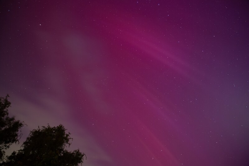 Die Polarlichter waren sogar in Kumberg zu sehen. (Bild: Daniel Loretto)