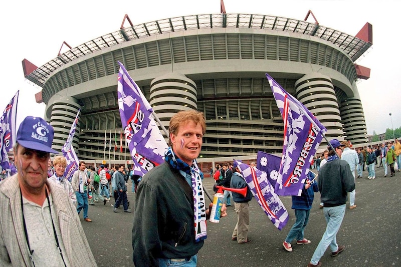 Austria-Fans vor dem San Siro. (Bild: GEPA/Franz Pammer)