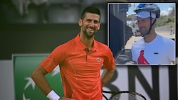 Novak Djokovic schützt sich vor weiteren Flaschen-Angriffen.