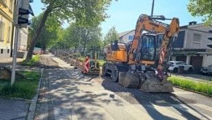 Die Koschat Straße wird großteils einspurig geführt.