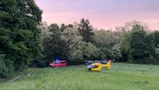 Mit dem Rettungshubschrauber wurde der Verletzte ins Spital geflogen