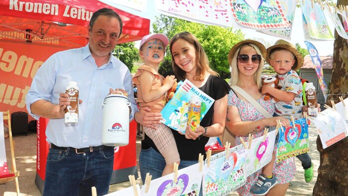 Many participants in the Kärntnermilch and "Krone" painting competition on Mother's Day.