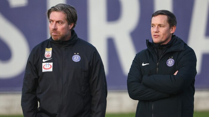 Co-Trainer Christian Wegleitner (re.) soll interimistisch übernehmen.