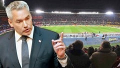 Praterstadion ade? Kanzler Karl Nehammer (ÖVP) brachte die Diskussion rund um ein neues Nationalstadion in Gang. (Bild: GEPA pictures ROLAND SCHLAGER Krone KREATIV,)