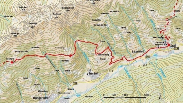 Etappe 4: Marterle nach Stall (Bild: Alpe-Adria-Trail)