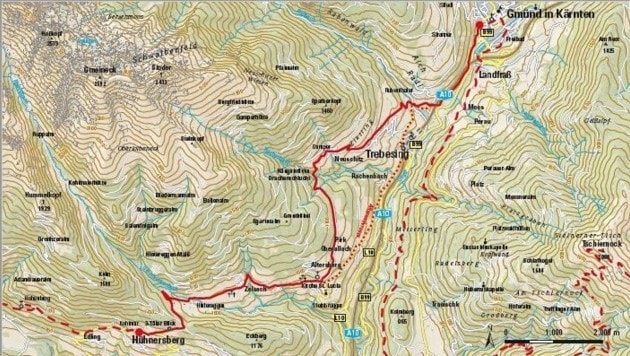 Etappe 10: Hühnersberg nach Gmünd in Kärnten (Bild: Alpe-Adria-Trail)