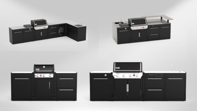 The new Weber BBQ Kitchen is now available in all Weber Stores and via weber.com, and is also available pre-configured from specialist retailers. Exclusively in the Weber Stores, it can be fully configured according to your own wishes; everywhere else it is preconfigured in five variants. Depending on the configuration, the new Weber BBQ Kitchen is priced from 3,598.00 euros (RRP). (Bild: Krone KREATIV/weber.com) The new Weber BBQ Kitchen is now available in all Weber Stores and via weber.com, and is also available pre-configured from specialist retailers. Exclusively in the Weber Stores, it can be fully configured according to your own wishes; everywhere else it is preconfigured in five variants. Depending on the configuration, the new Weber BBQ Kitchen is priced from 3,598.00 euros (RRP). (Bild: Krone KREATIV/weber.com)