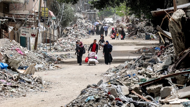 Gazze Şeridi'nin kuzeyinde büyük yıkım (Bild: APA/AFP)